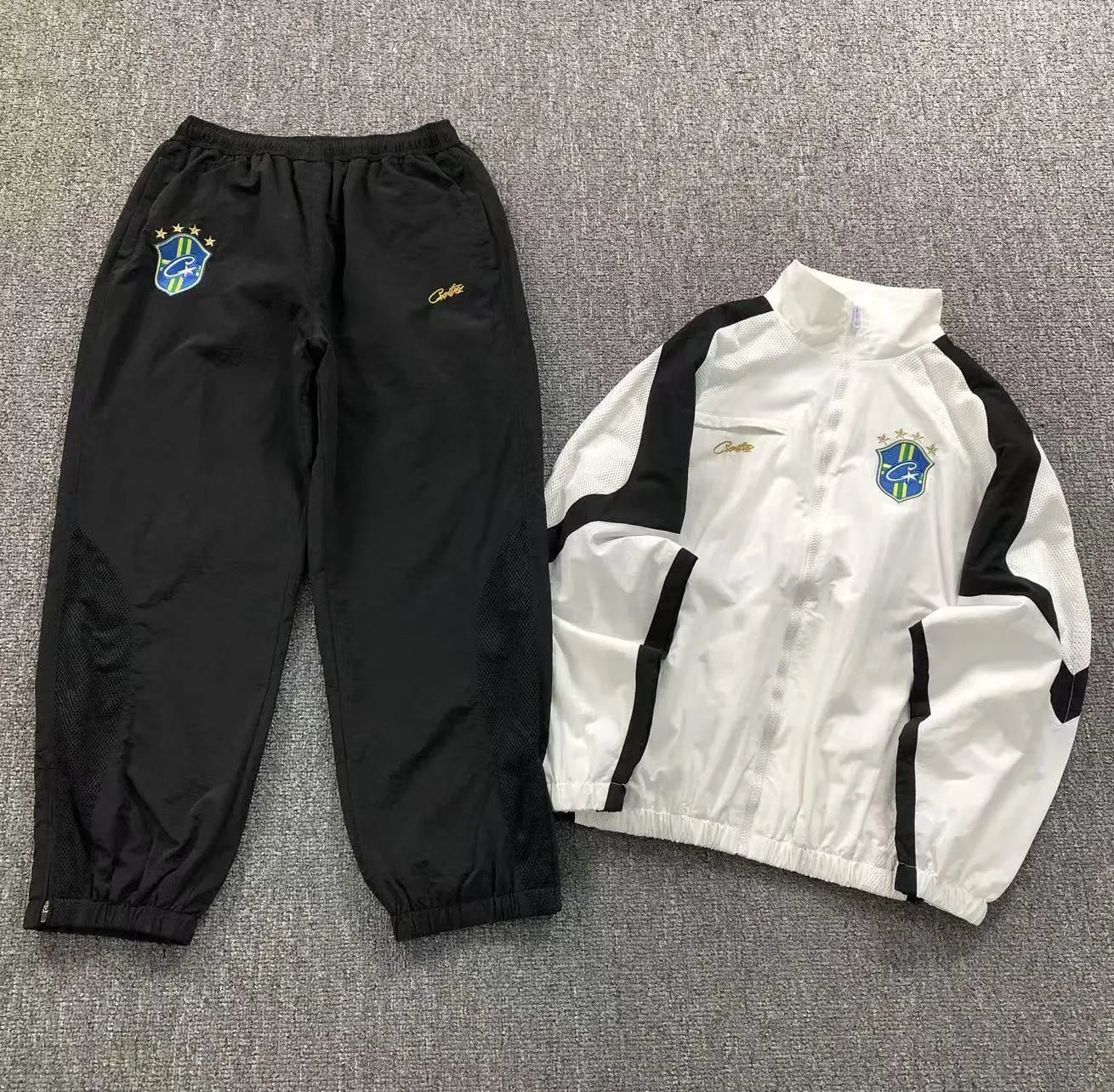 Brazil National Team Inspired Track Suit Jacket and Pants Set