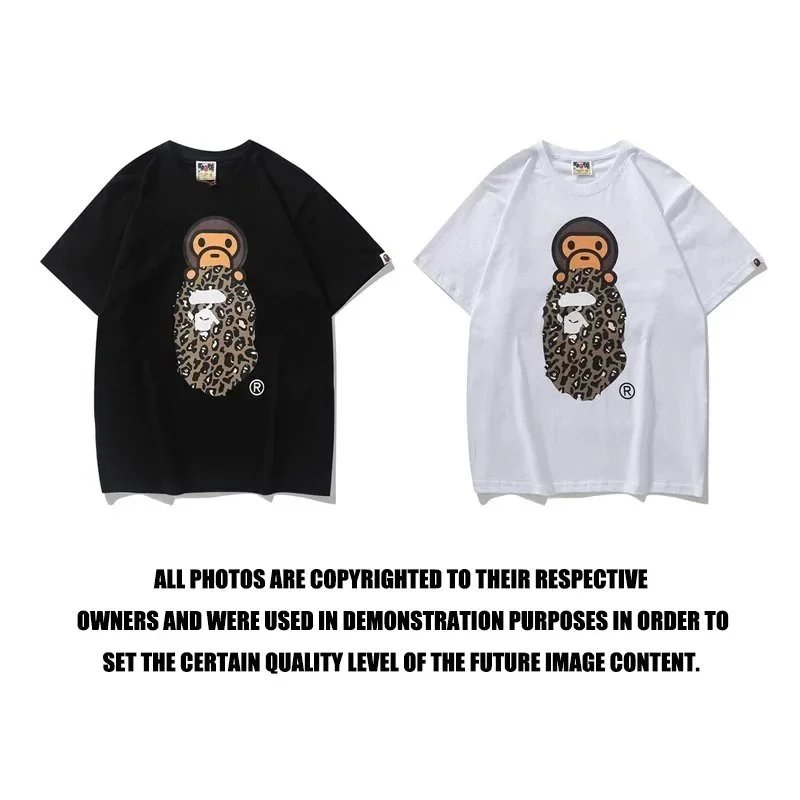 BAPE Camo Monkey Head T-Shirt Black White