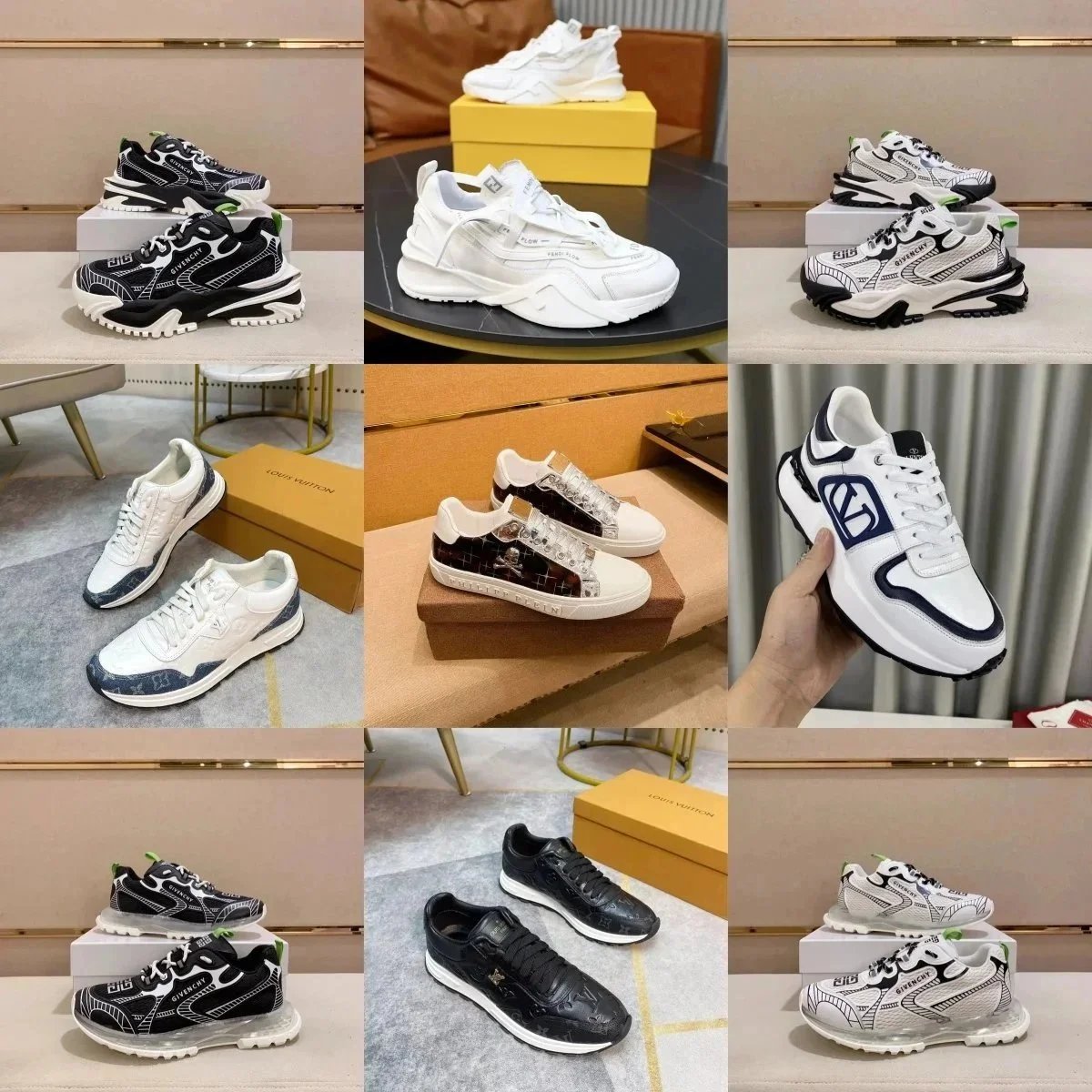 Givenchy Sneakers Fashion Designer Men's Shoes White Black