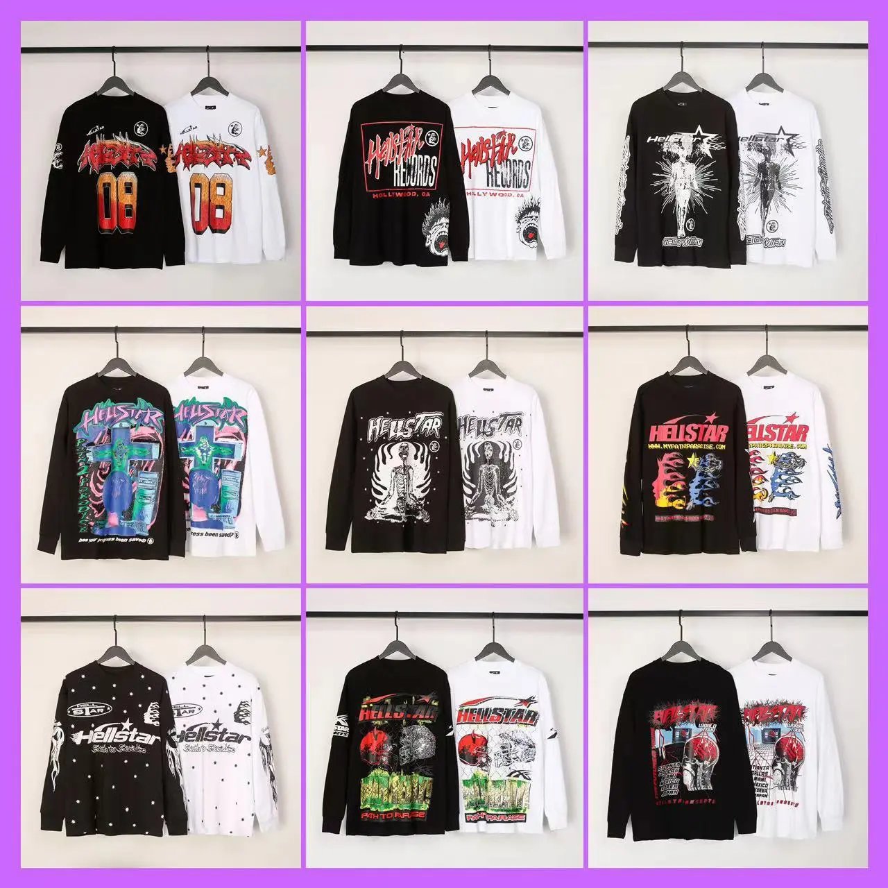 做旧洗水休闲宽松打底长袖圆领T恤男女