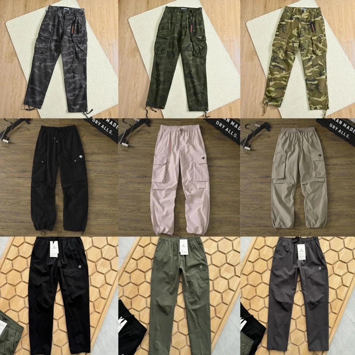 Men's Cargo Pants Camouflage and Solid Colors Casual Outdoor Wear