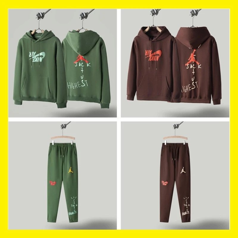 Jordan Hoodie and Pants Set for Men Women Casual Sportswear