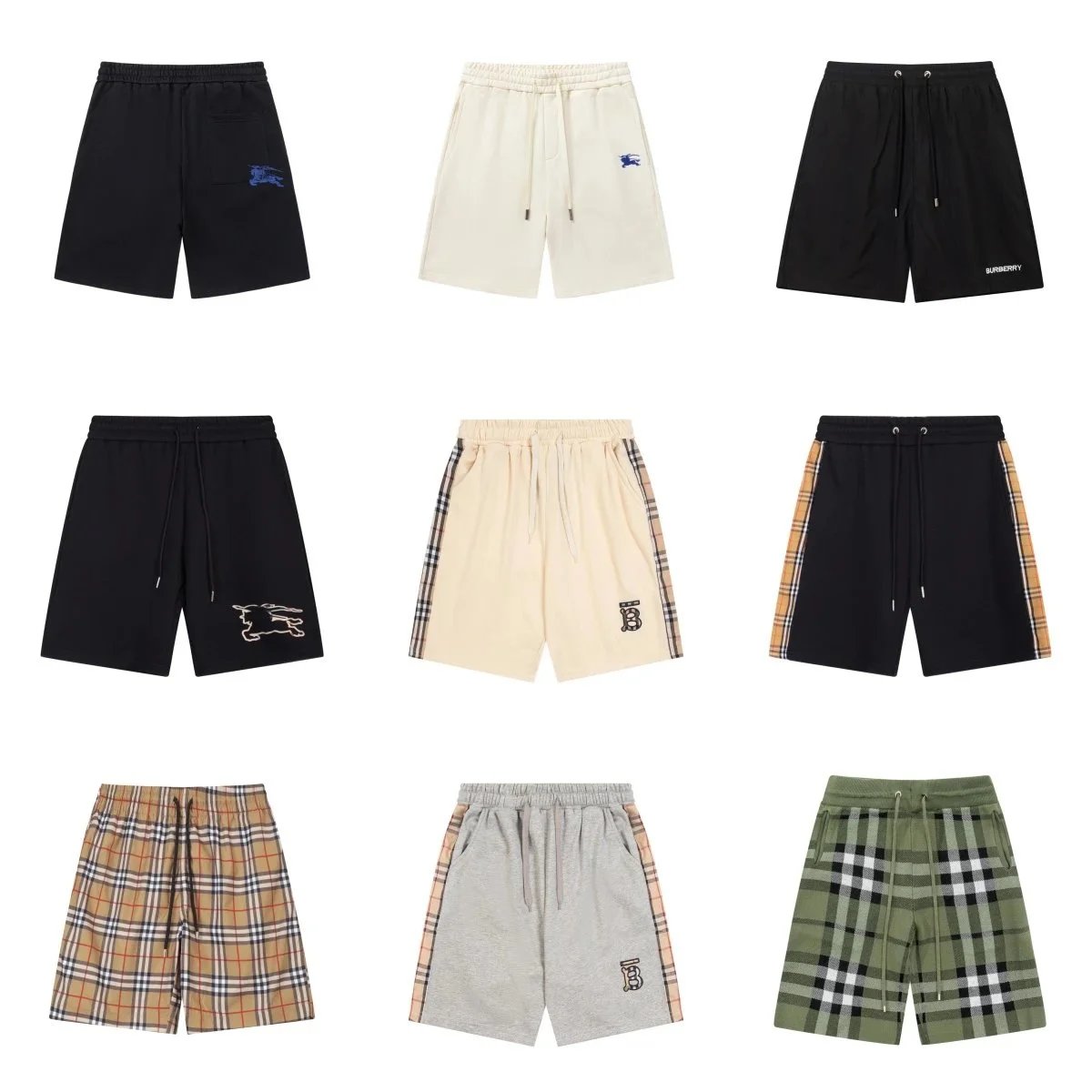 Burberry Men's Check Pattern Sweat Shorts