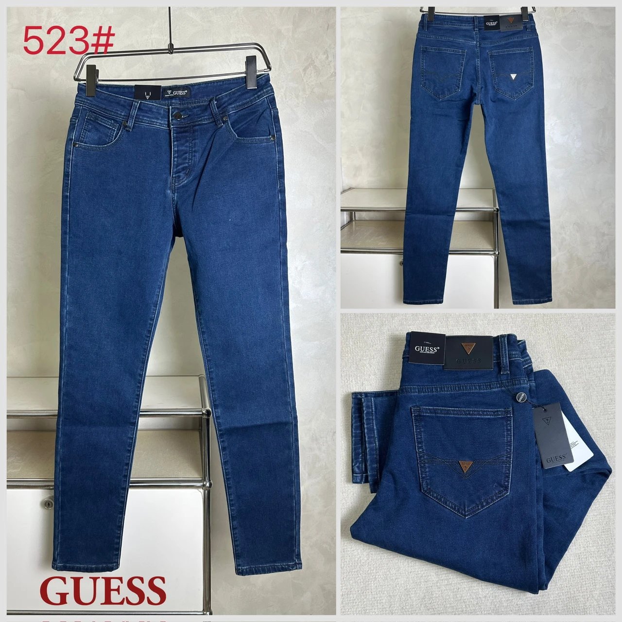 GUESS Women's Slim Fit Blue Denim Jeans 523#