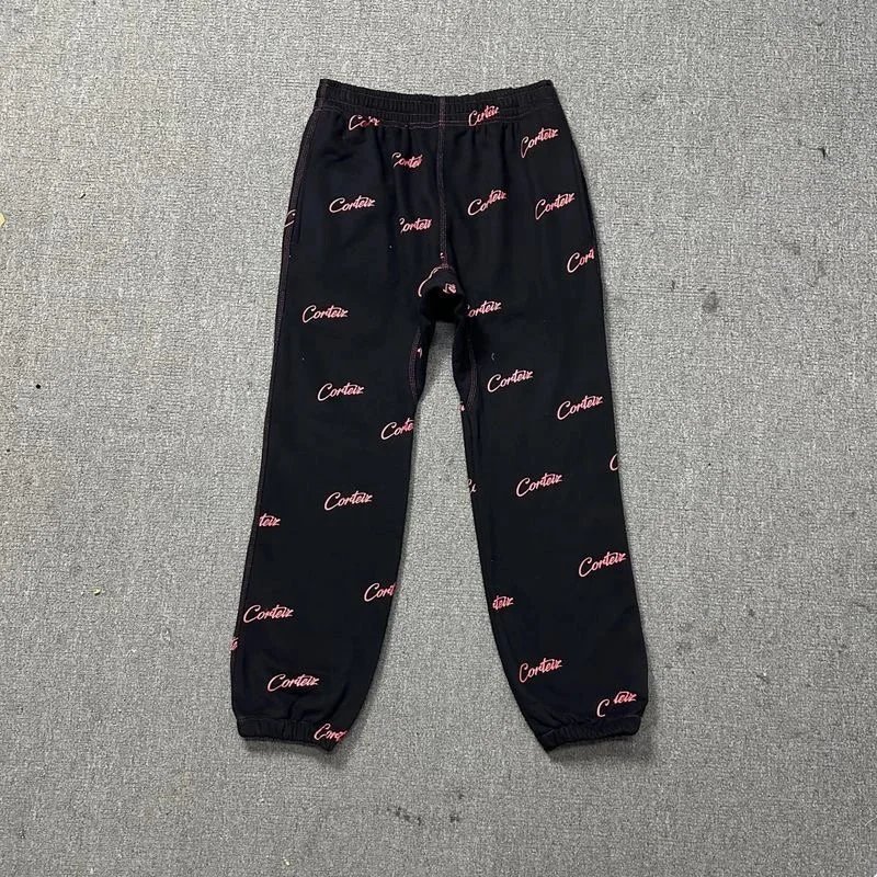 Cortez All Over Print Black Jogger Pants