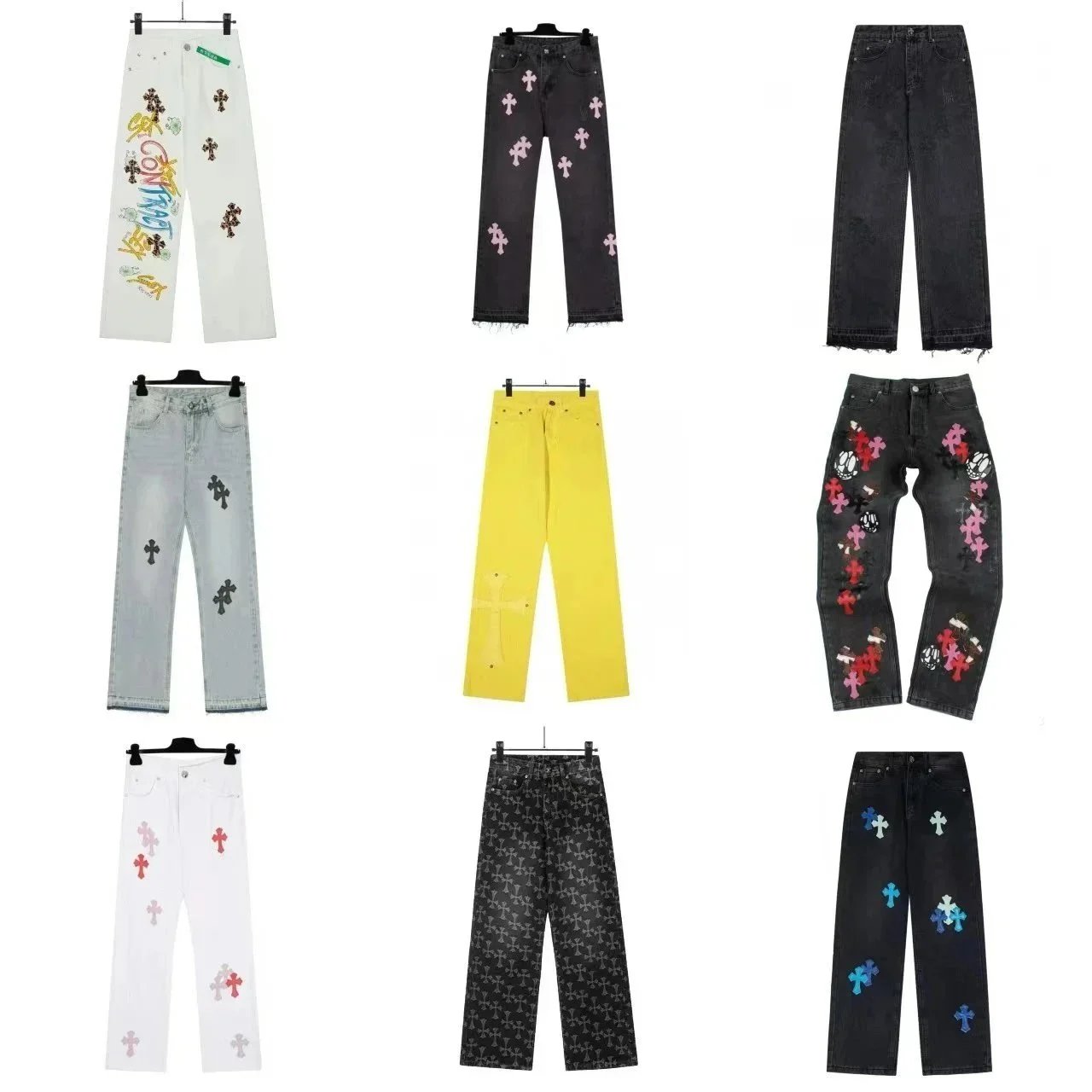 Givenchy Embroidered Cross Denim Pants