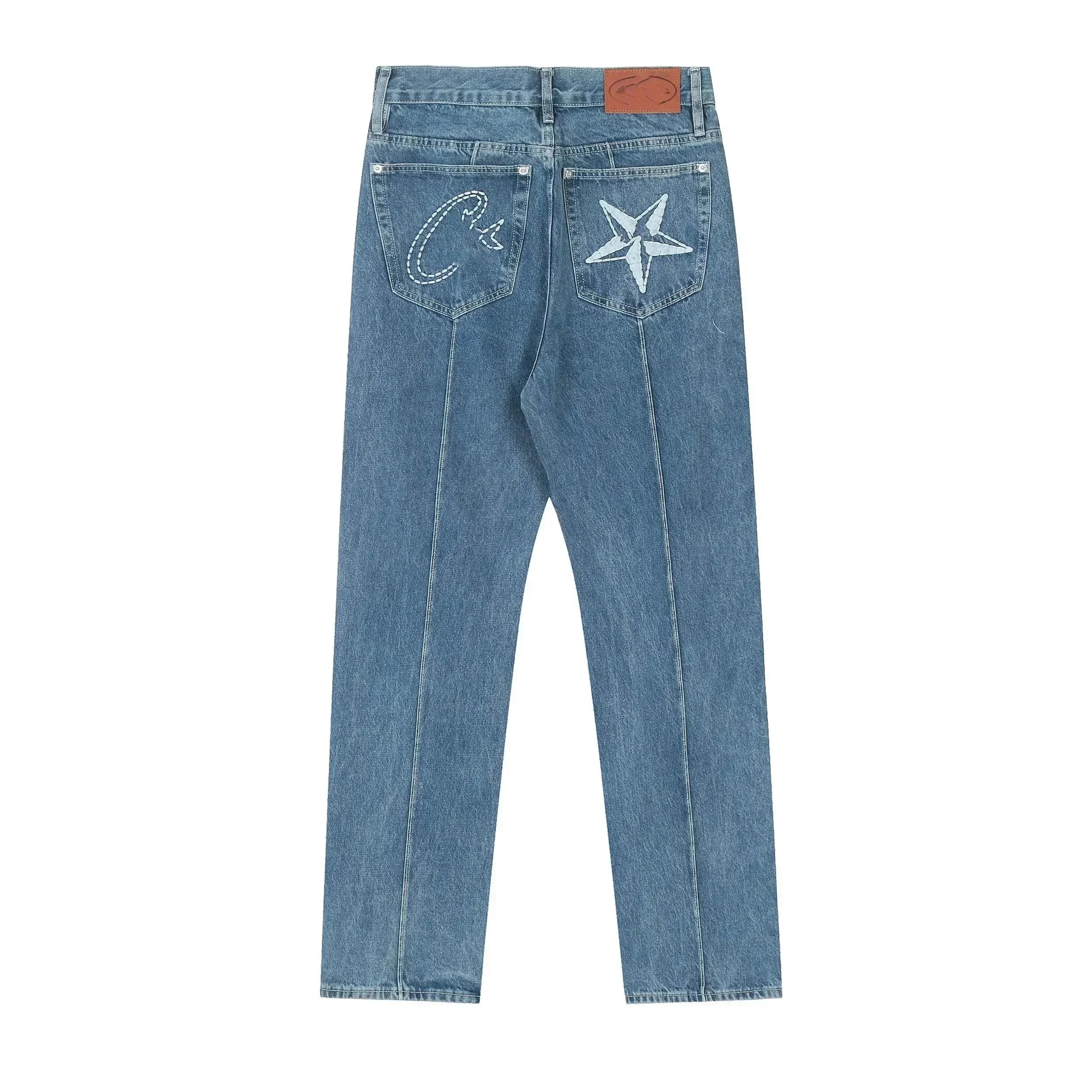 C*2 Star Embroidered Denim Jeans