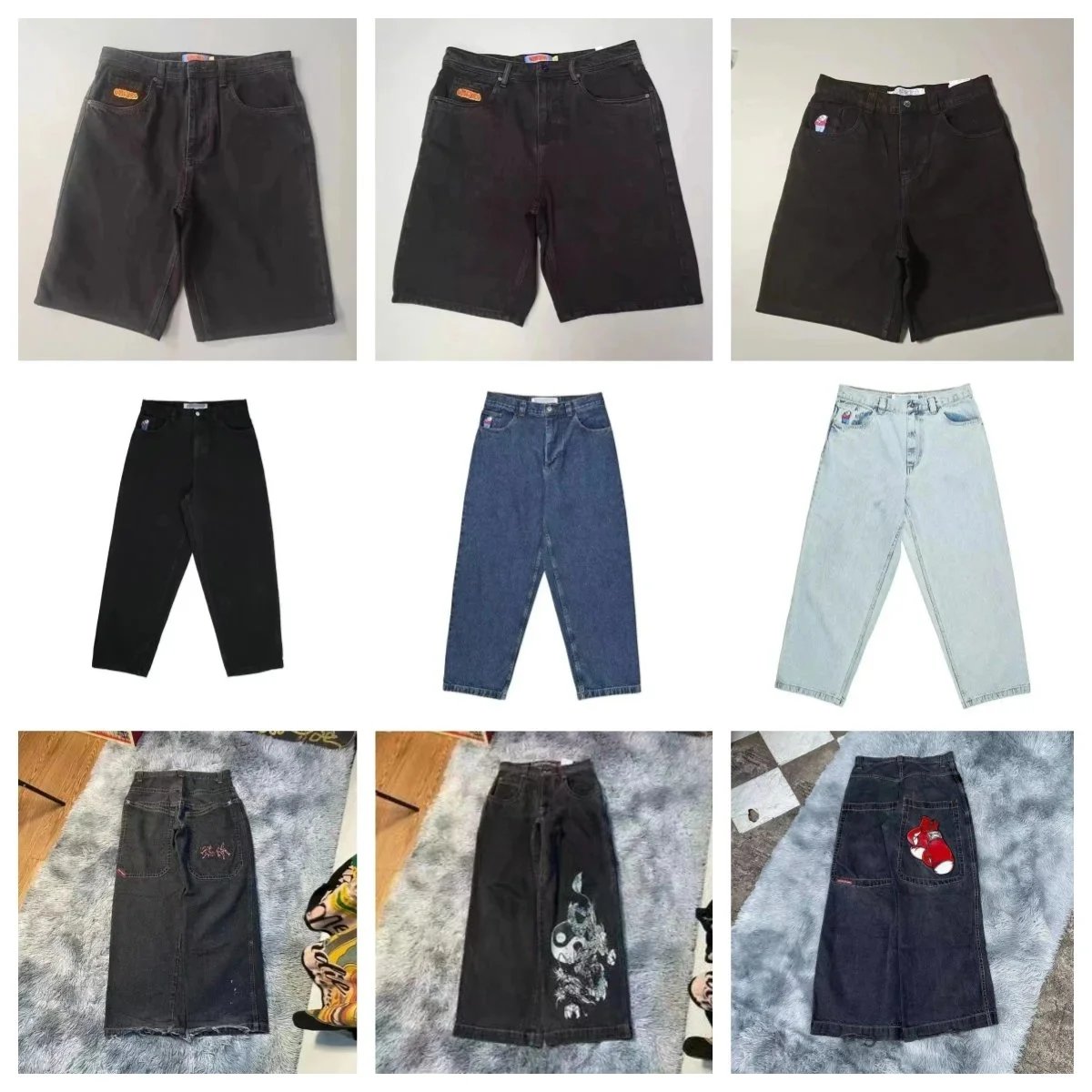Vintage Denim Shorts and Pants for Men and Women