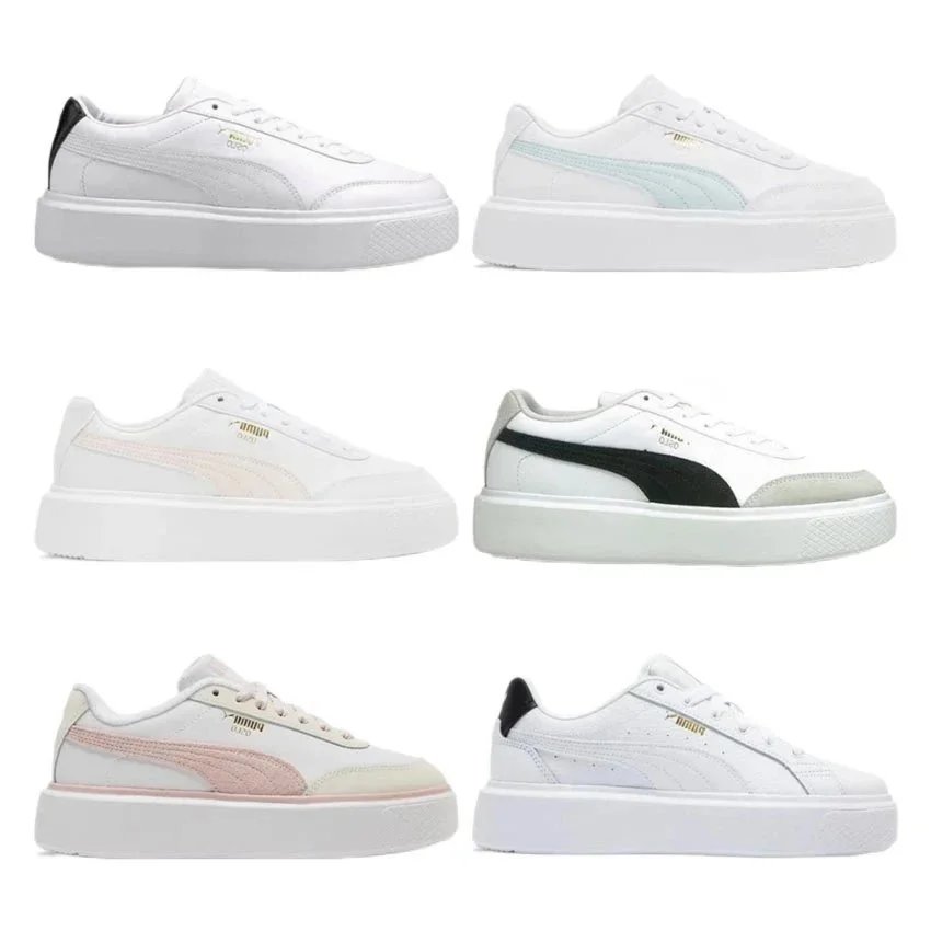 Puma White Platform Sneakers Women's Fashion Shoes