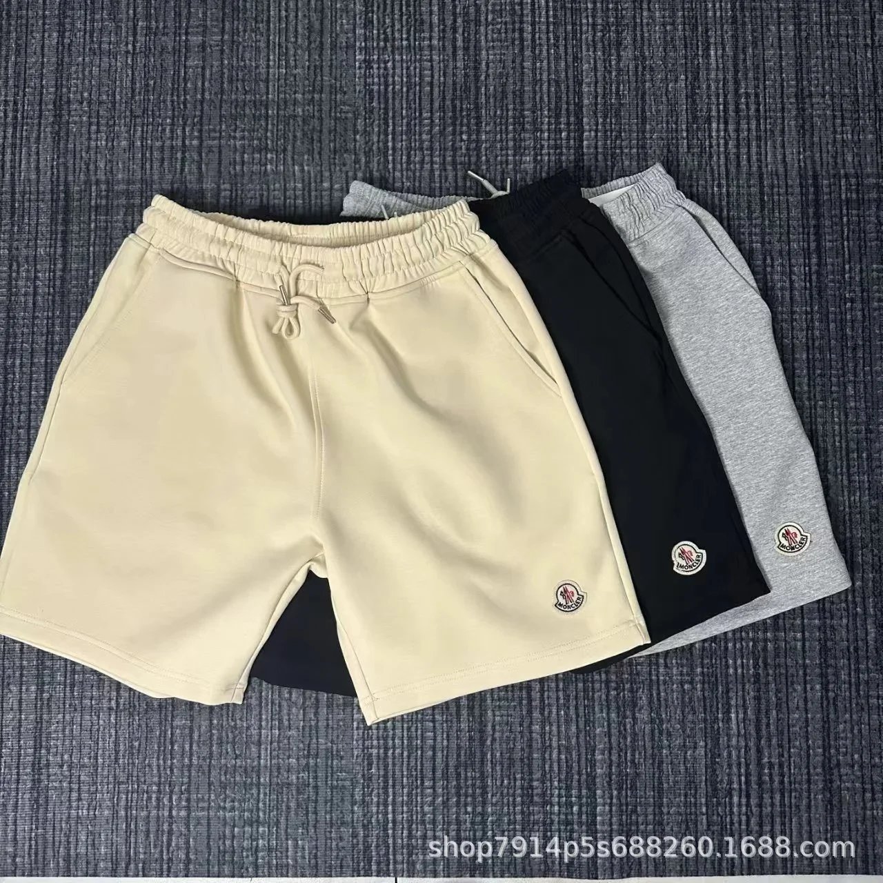Moncler Men's Casual Shorts Lightweight Comfortable Drawstring Waist