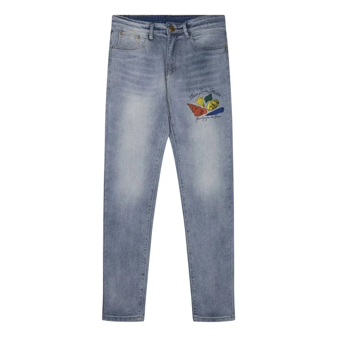 Just Cavalli Embroidered Denim Jeans for Men