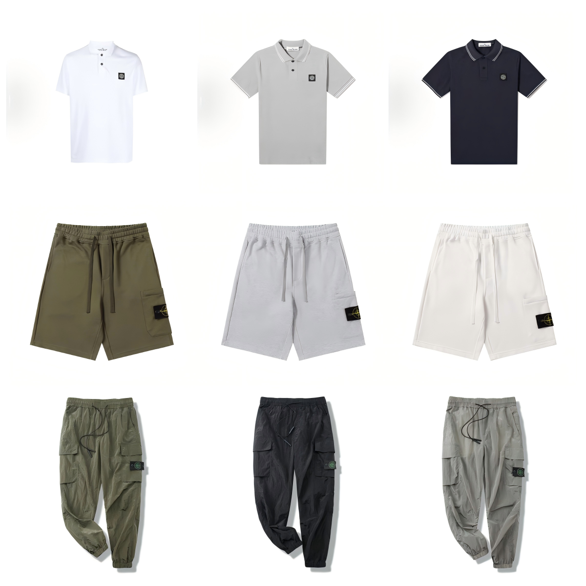 Stone Island Polo Shirts and Cargo Pants Collection