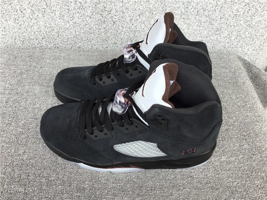 Air Jordan 5 Retro Black White Red Men's Sneakers