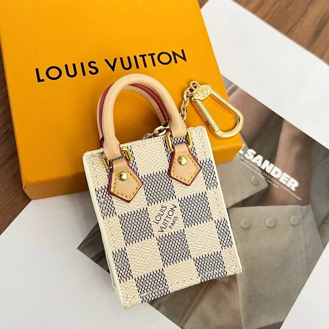 Louis Vuitton Mini Checkered Bag Keychain Accessory