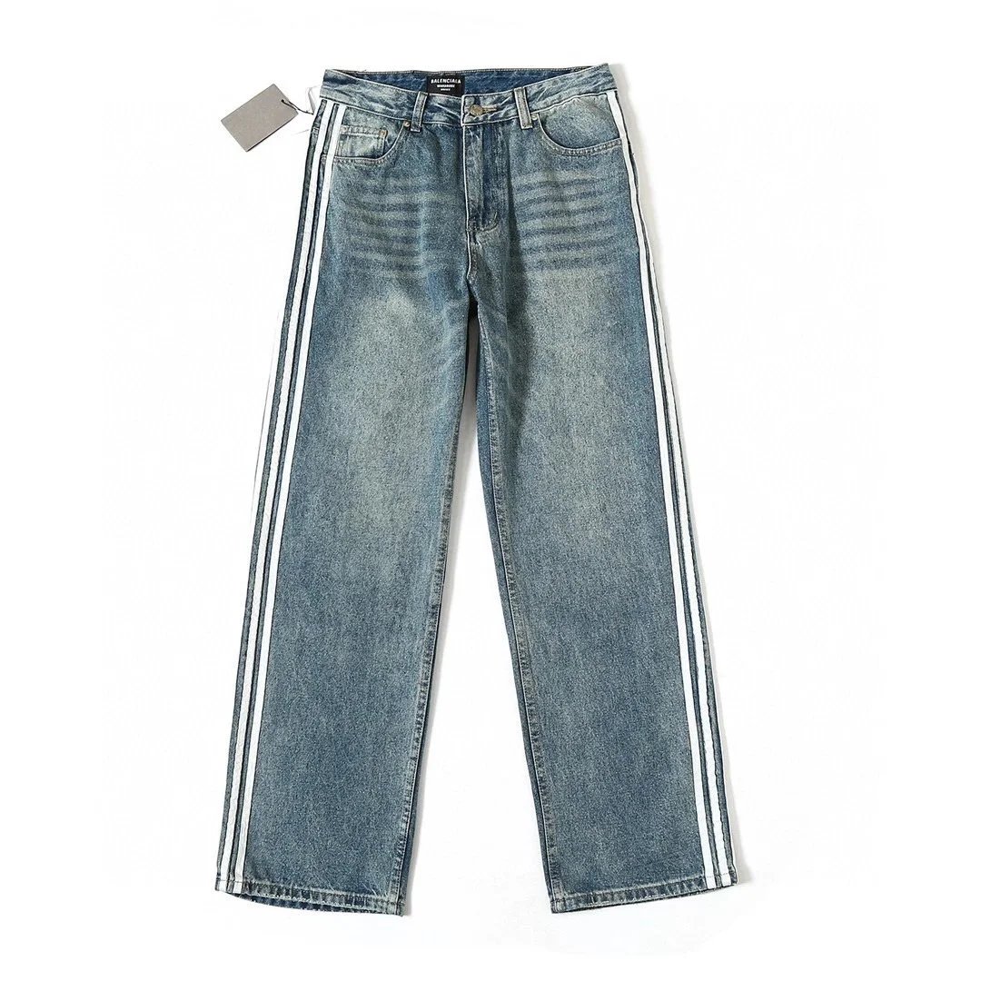 Balenciaga Denim Jeans with Side Stripes