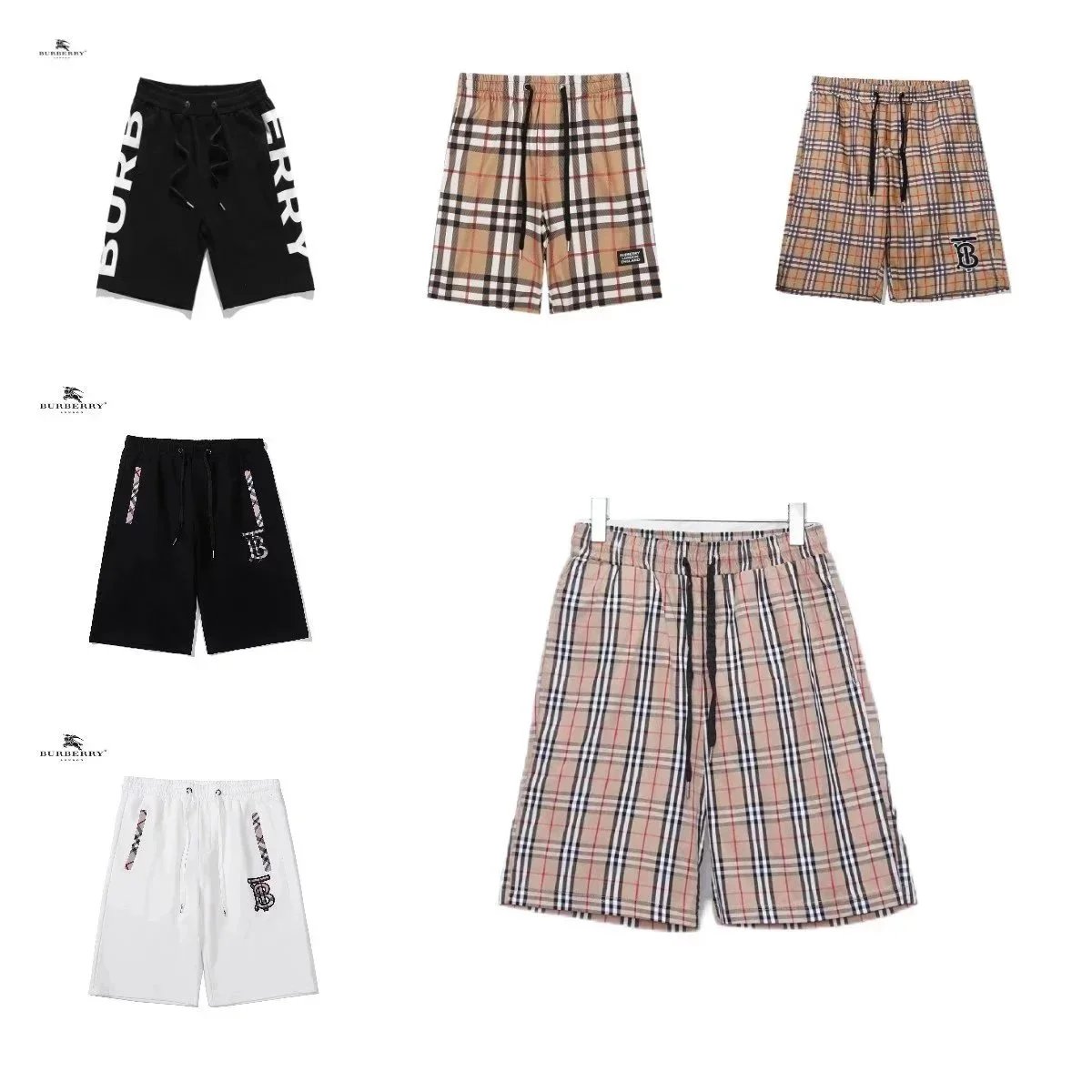 Burberry Check Pattern Men's Shorts Casual Wear