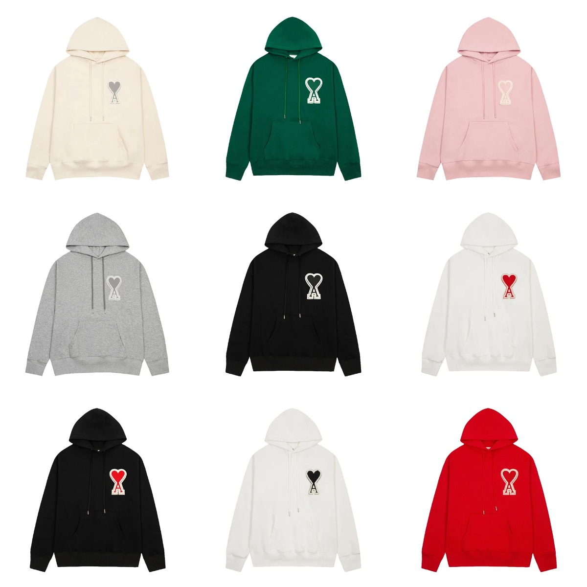 BAPE Heart Logo Hoodie Sweatshirt Unisex Streetwear