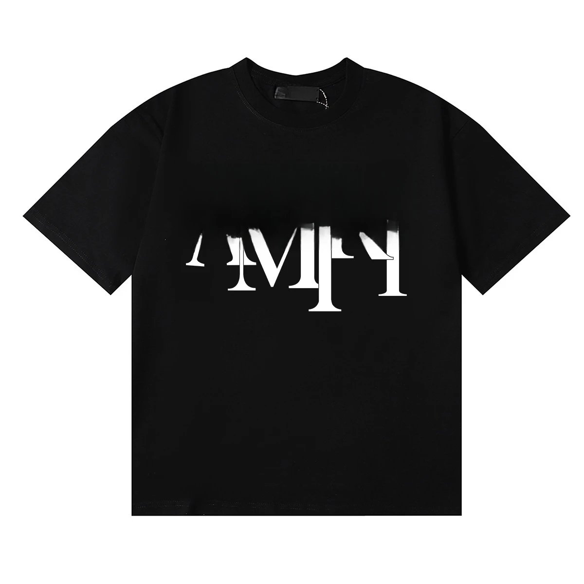 AMPH Black Oversized T-Shirt with Bold Logo Print