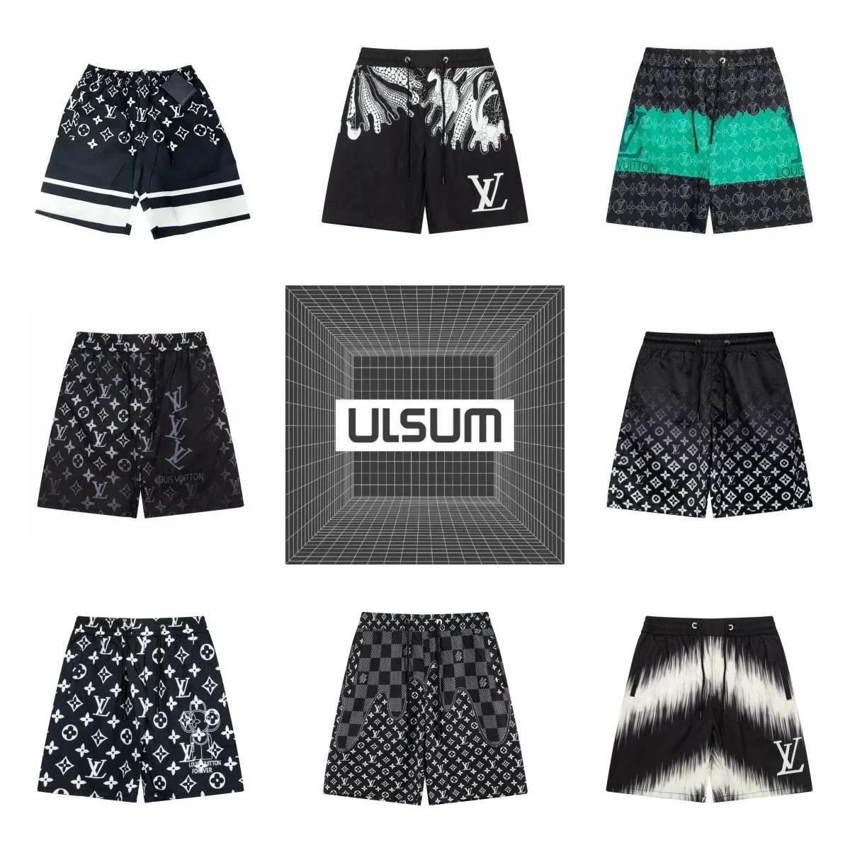 Louis Vuitton Patterned Swim Shorts for Men