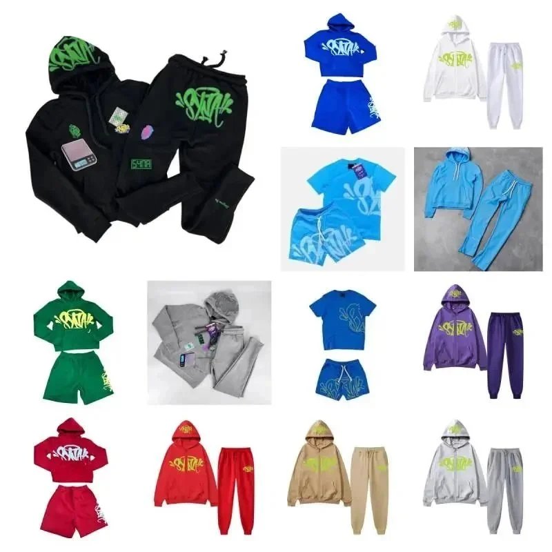 SATA Streetwear Hoodie and Pants Set Casual Sportswear Outfit
