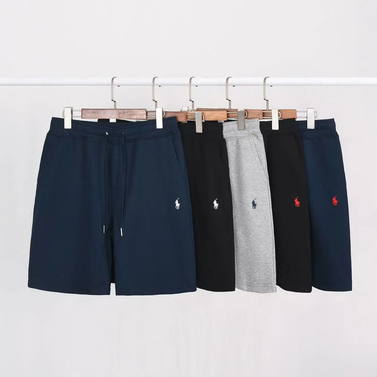 Men's Cotton Blend Shorts with Pony Logo
