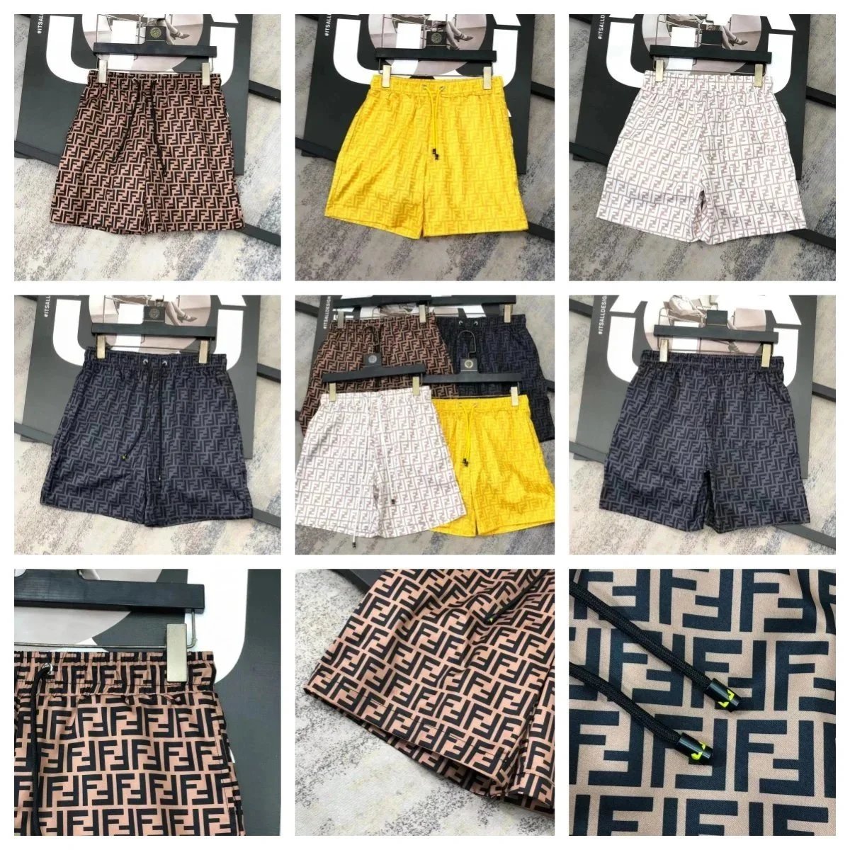Fendi Logo Print Swim Shorts for Men