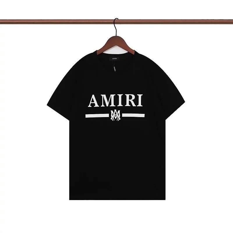 AMIRI Black Logo T-Shirt Men's Streetwear Fashion