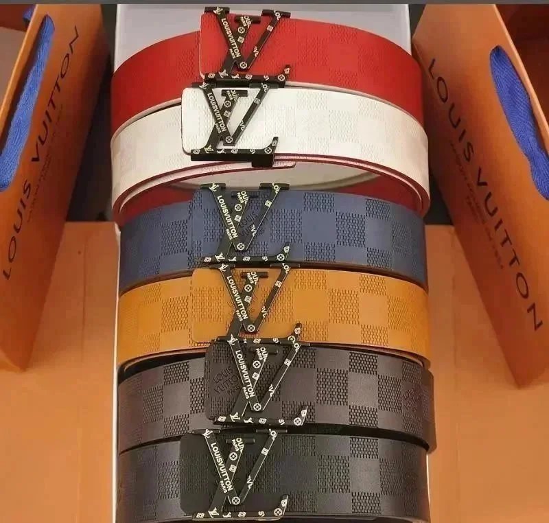 Louis Vuitton LV Monogram Canvas Belt Men Women Fashion Designer Belt