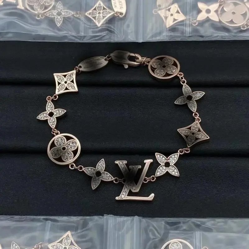 Louis Vuitton LV Monogram Bracelet with Crystal Details