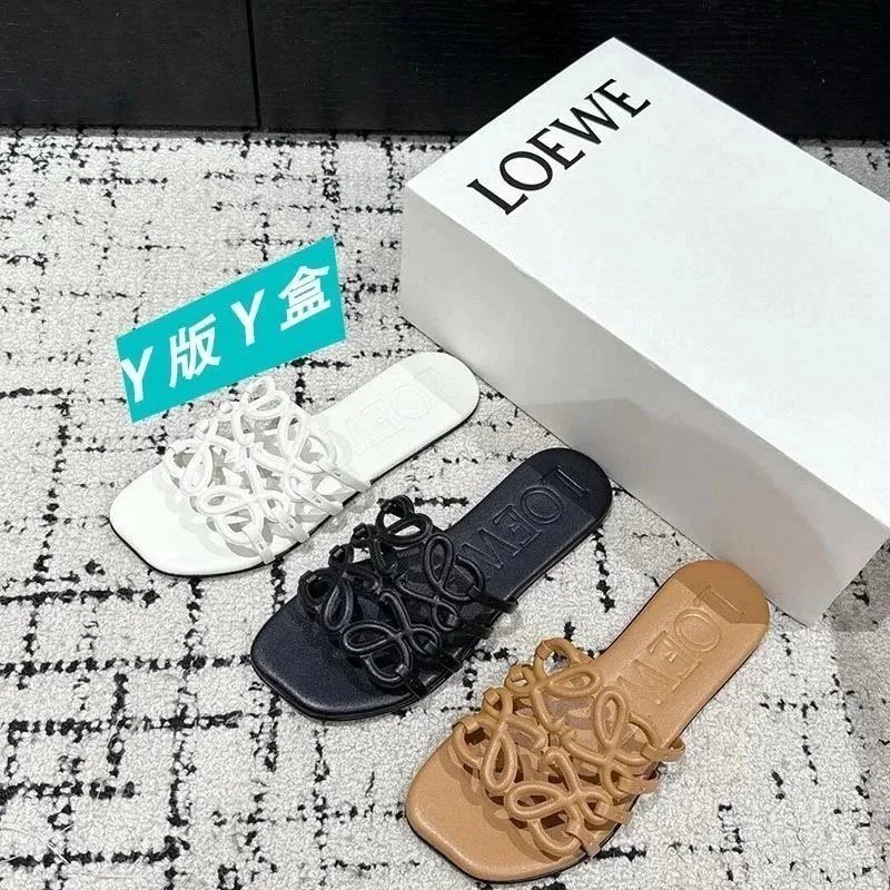 LOEWE Anagram Slide Sandals Women Fashion Flat Slides