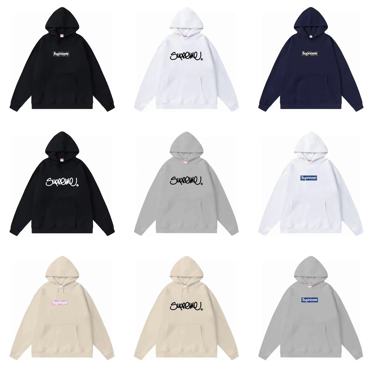 Supreme Hoodie Sweatshirt Classic Logo Men Women Streetwear