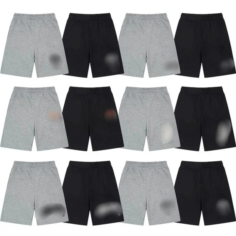 Men's Casual Cotton Shorts Gray Black Elastic Waist Comfortable Sport Shorts