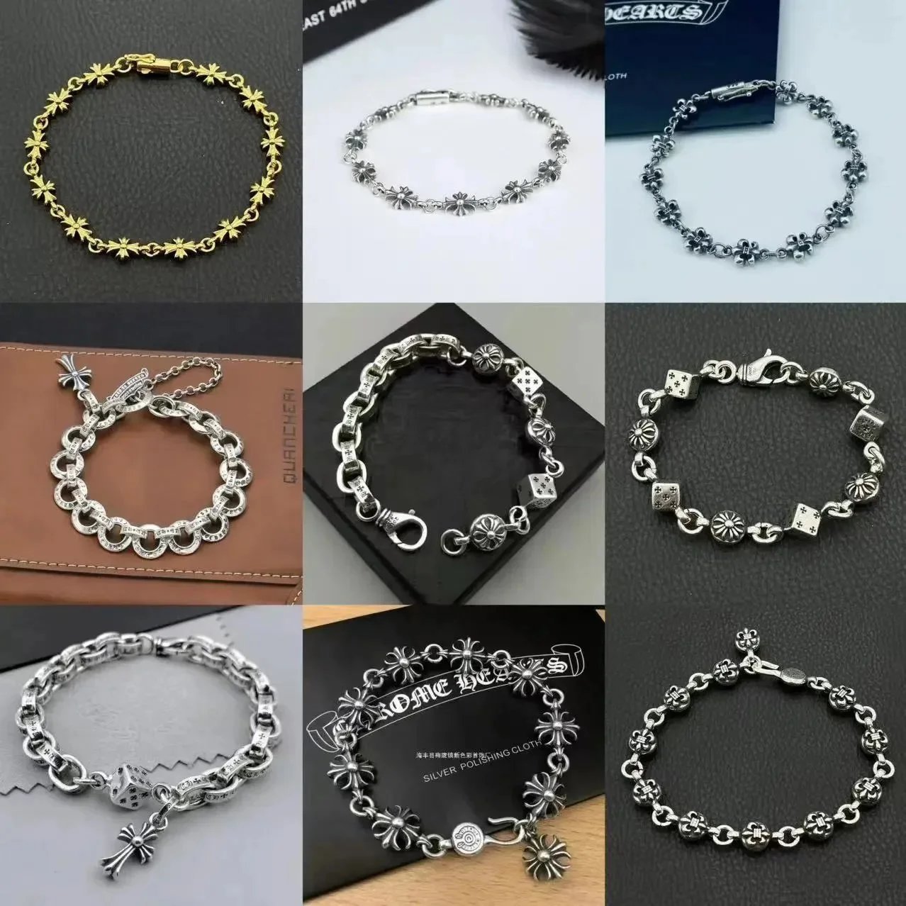 Stylish Silver Bracelets for Men and Women Fashion Jewelry