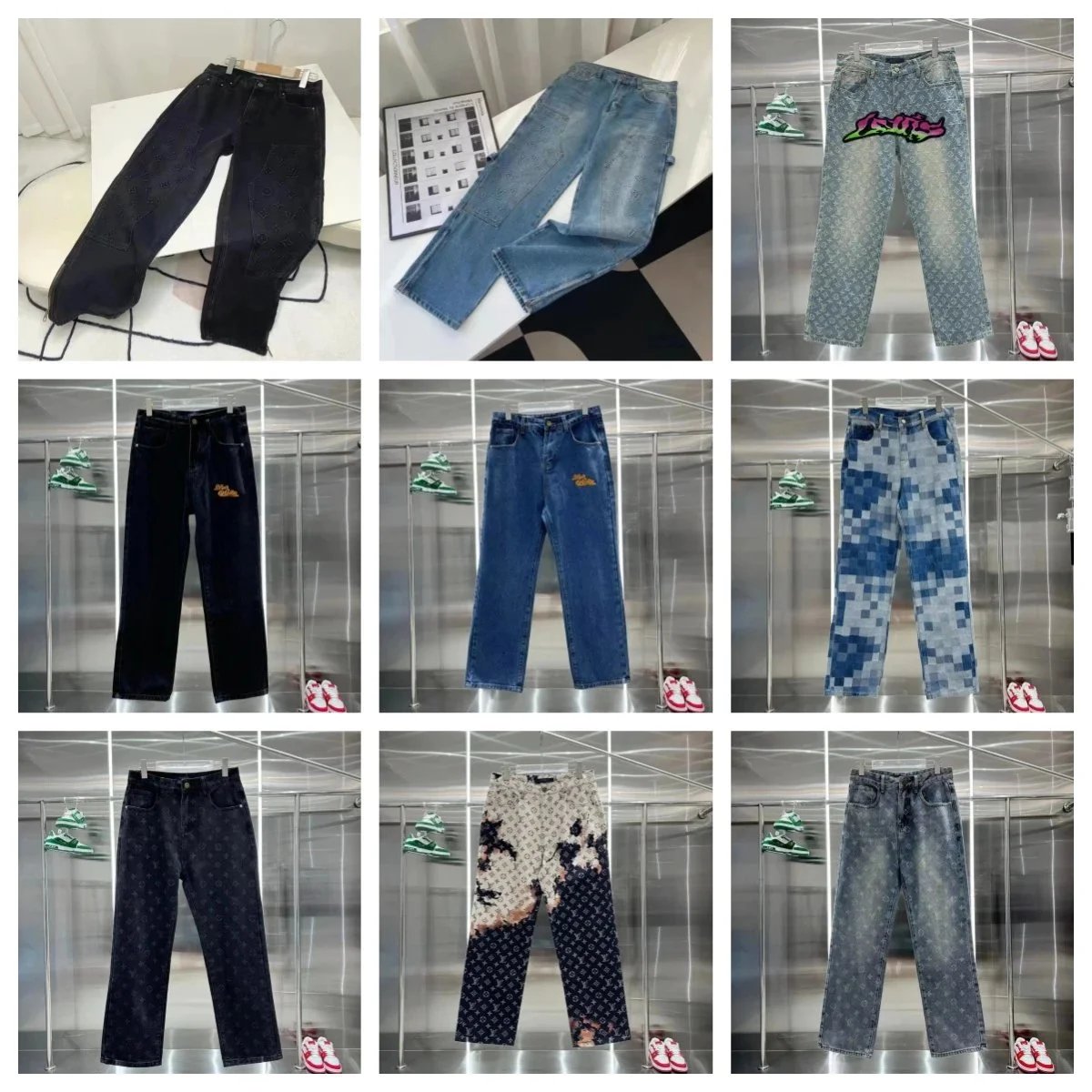 Luxury Designer Denim Pants for Women High Fashion Streetwear