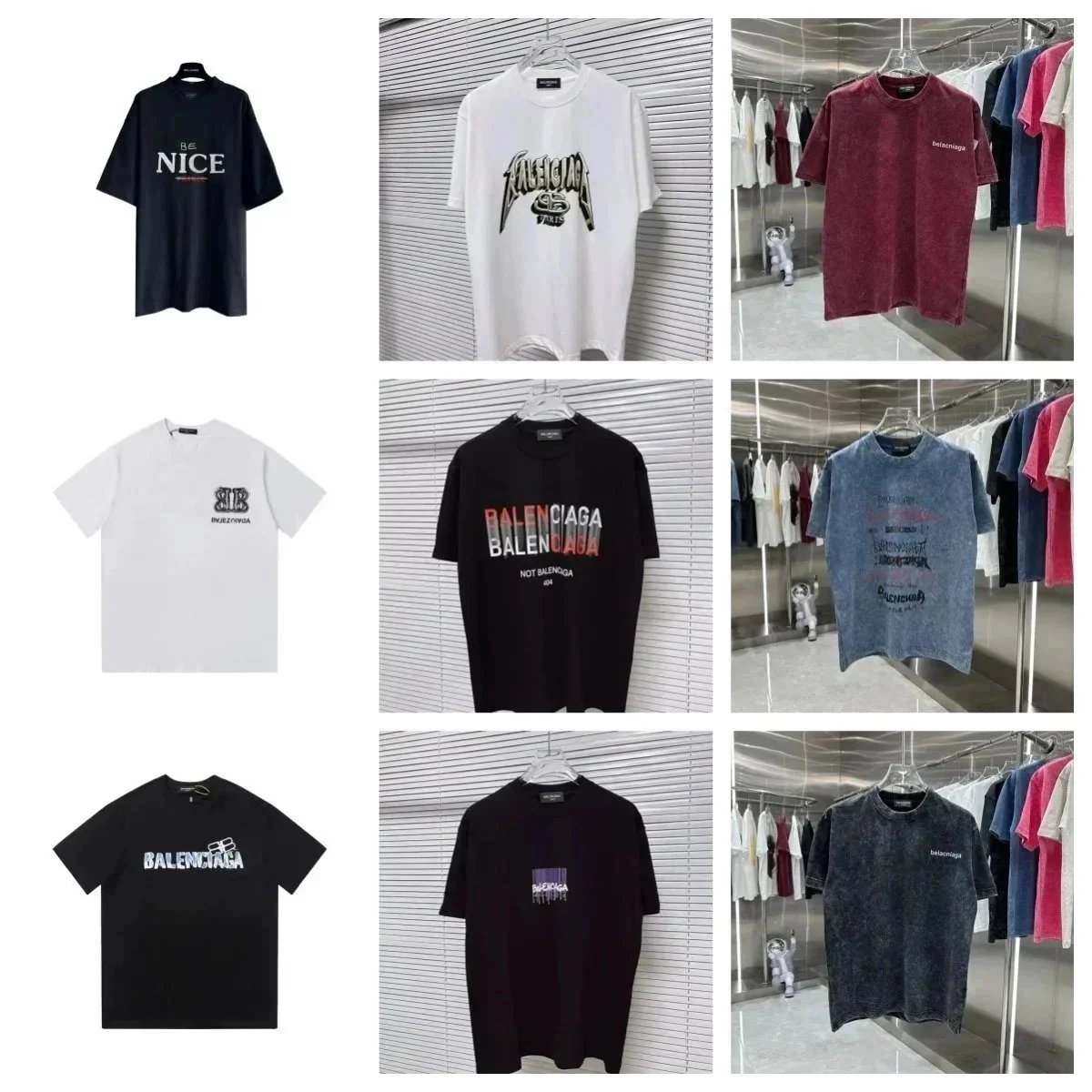 Balenciaga T-Shirt Men Fashion Streetwear Graphic Tee