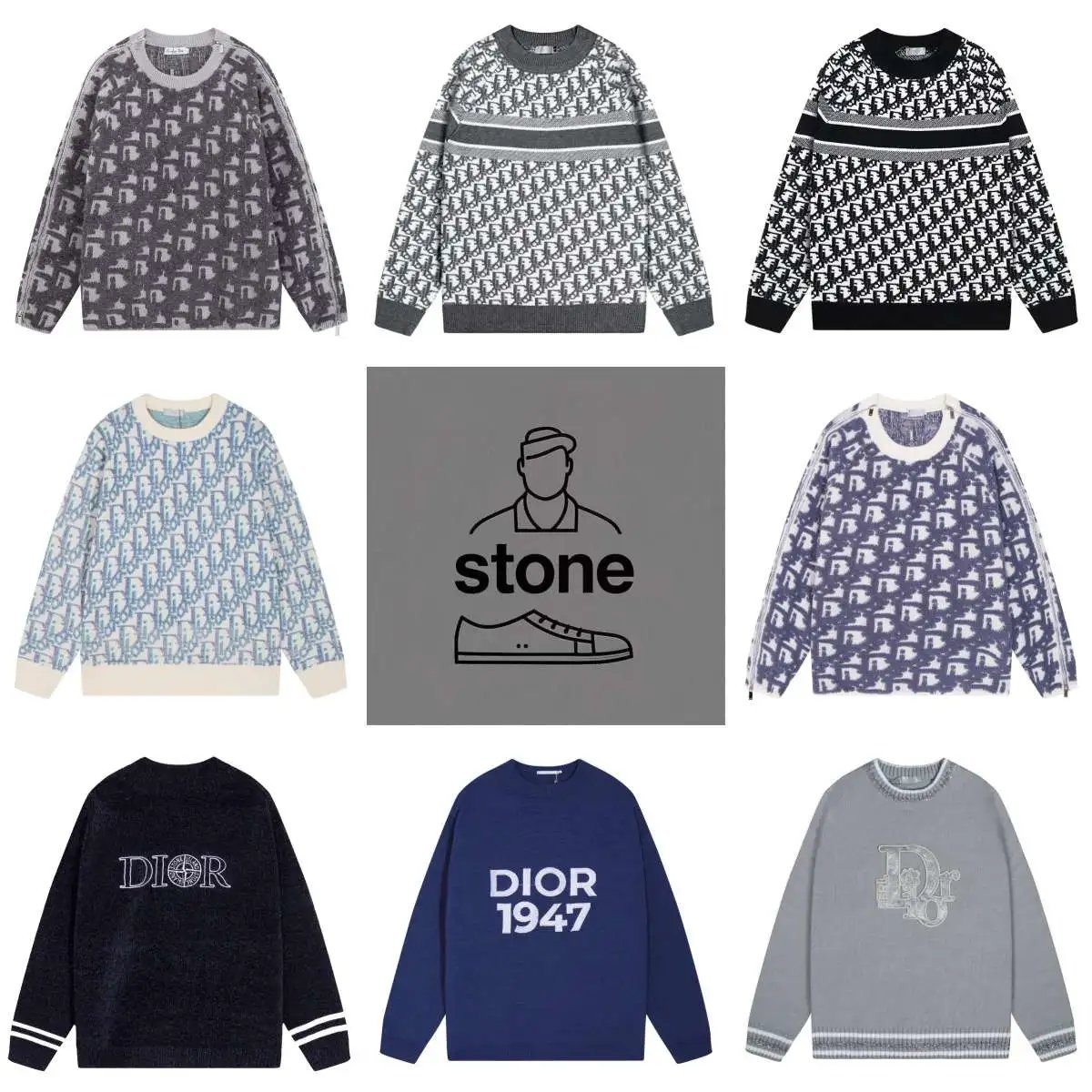 Dior Men's Patterned Sweaters and Logo Knitwear