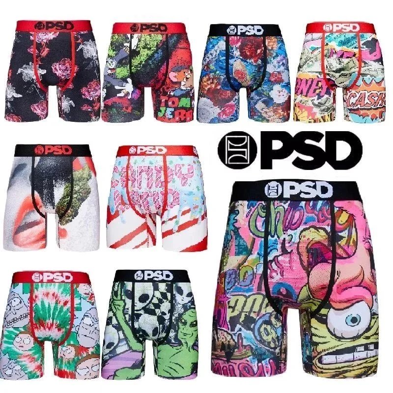 PSD Men's Boxer Briefs with Bold Graphic Designs