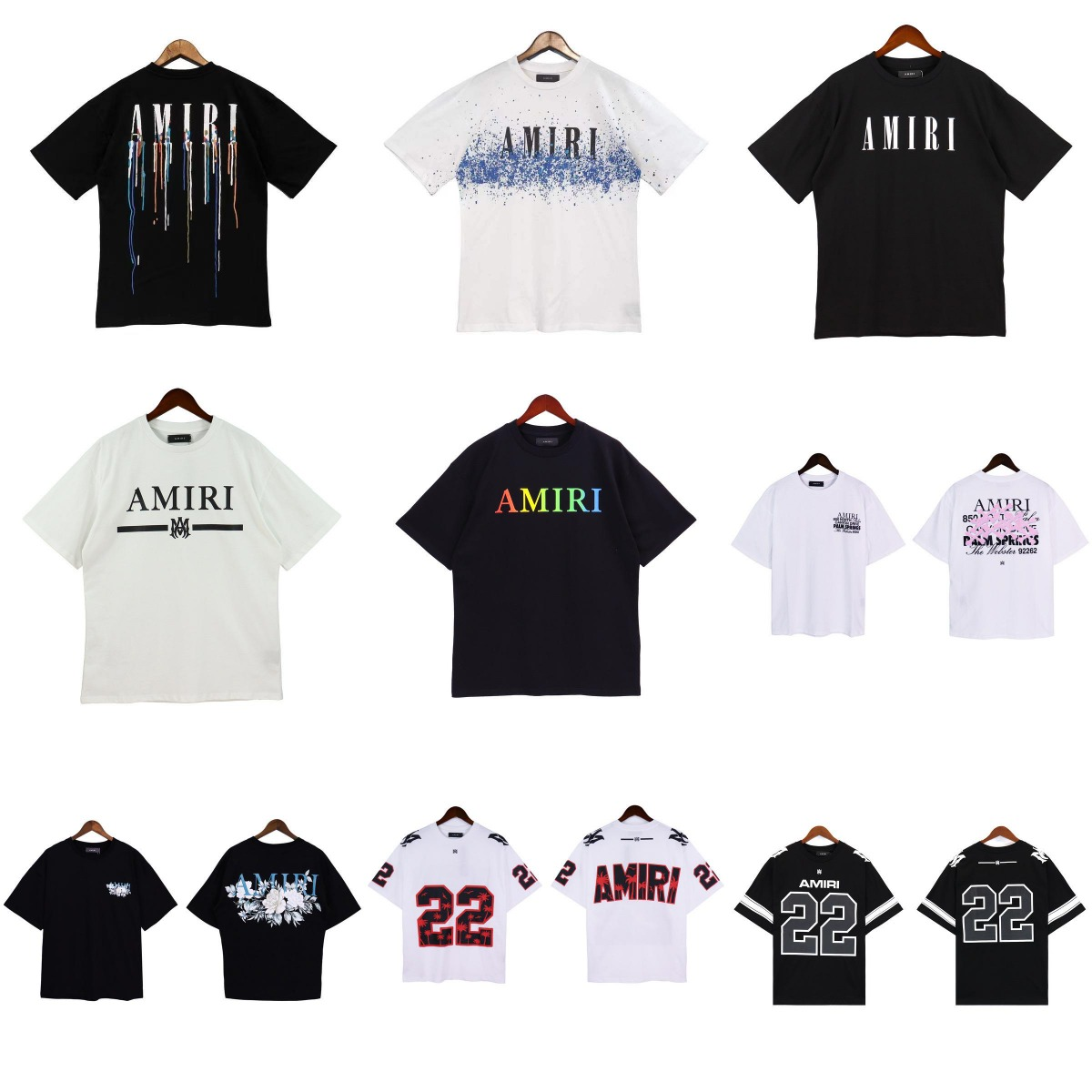 AMIRI T-Shirts Collection Men's Fashion Streetwear Brand
