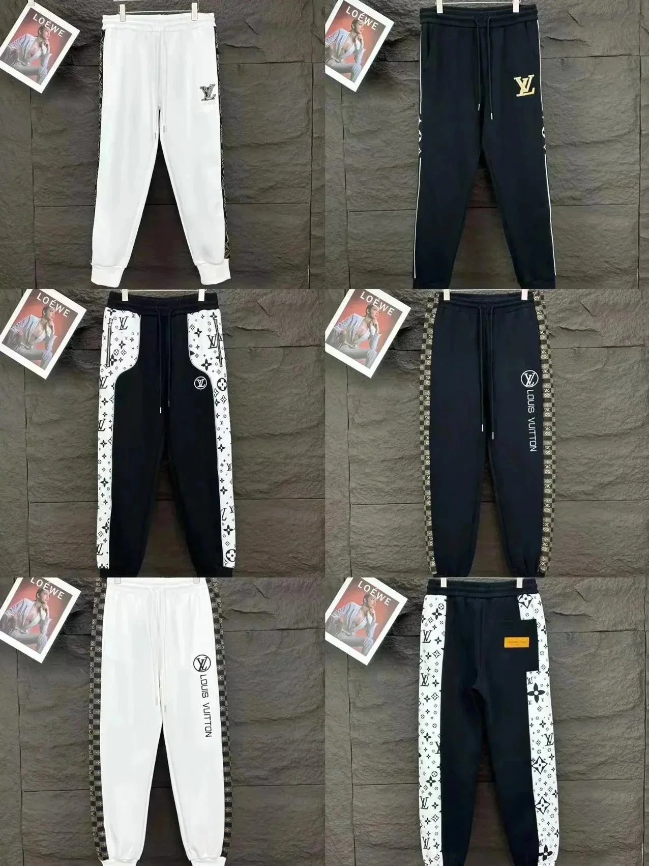 Louis Vuitton Logo Print Sweatpants for Men and Women