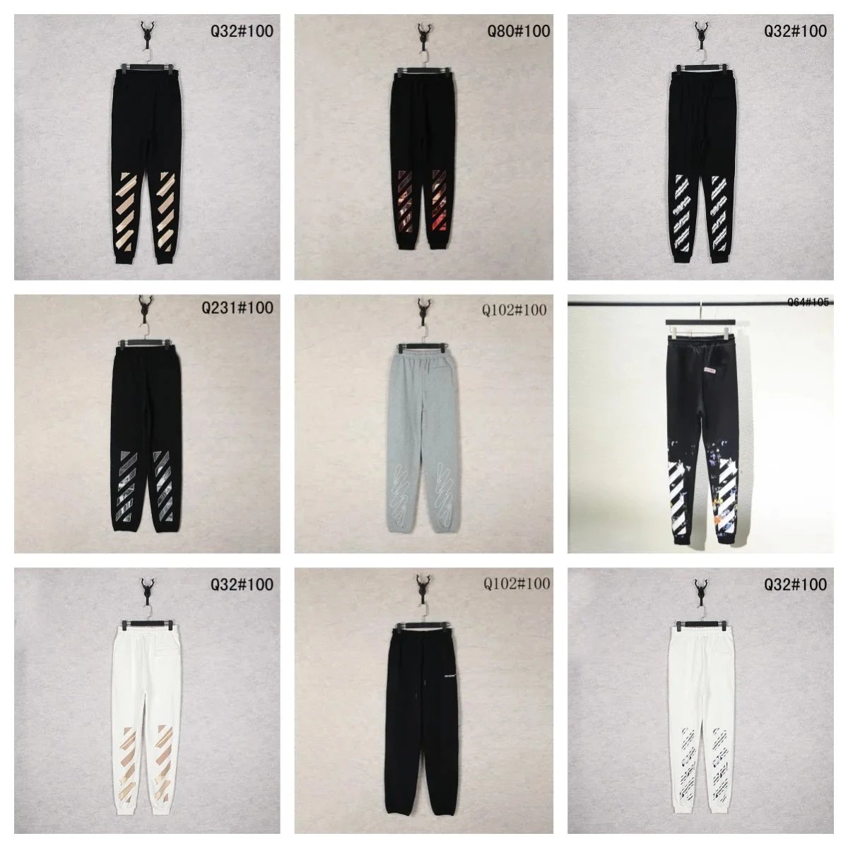 Men's Fashion Jogger Pants with Striped Design Q32#100