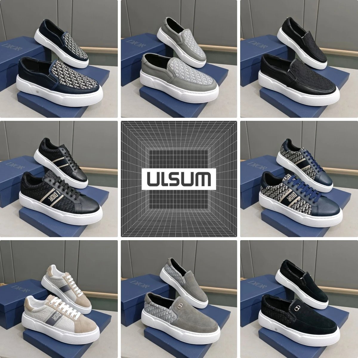 Dior Inspired Slip-On Sneakers for Men and Women Fashion Casual Shoes