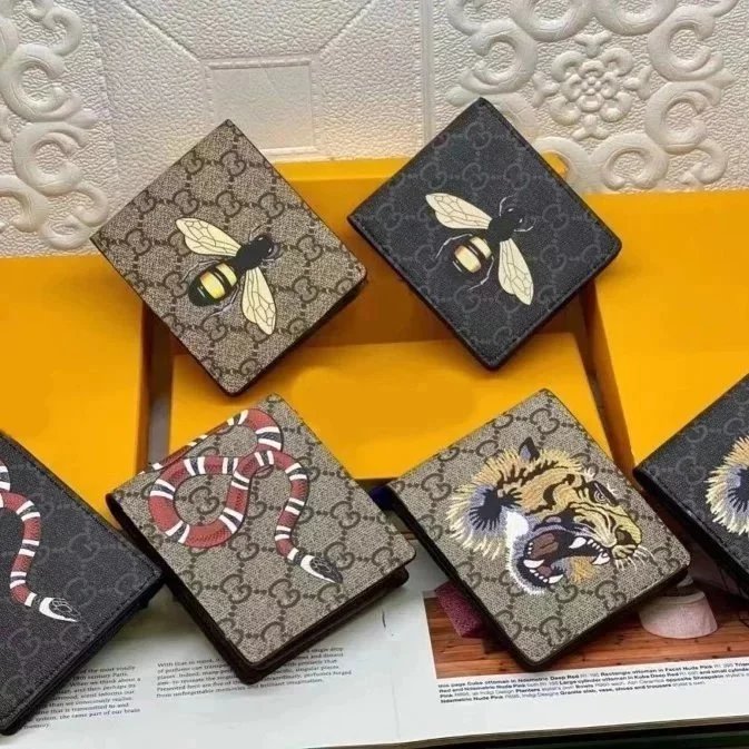 Gucci Bee Snake Tiger Print Wallets Leather Accessories