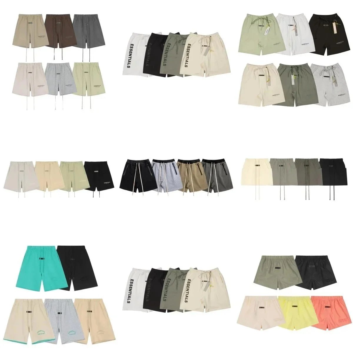 Essentials Men's Casual Shorts Lightweight Drawstring Athletic Shorts