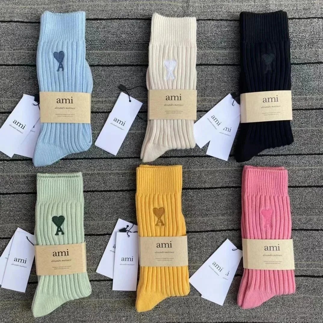 ami Alexandre Mattiussi Ribbed Socks in Multiple Colors