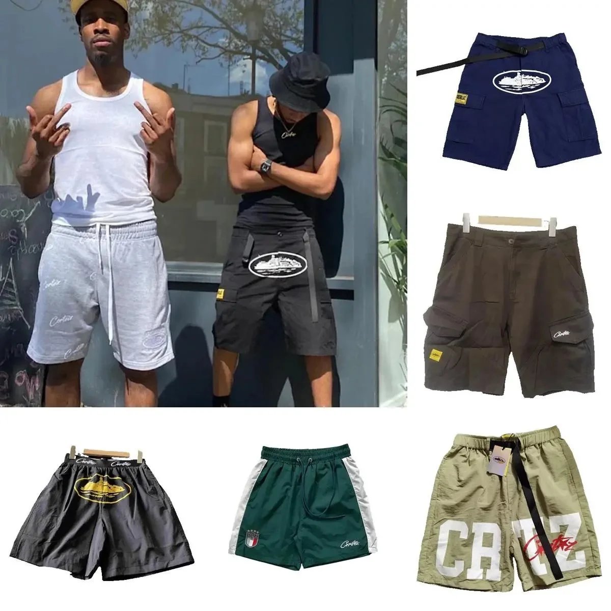 Corte Men's Cargo Shorts Streetwear Fashion Summer Casual Pants