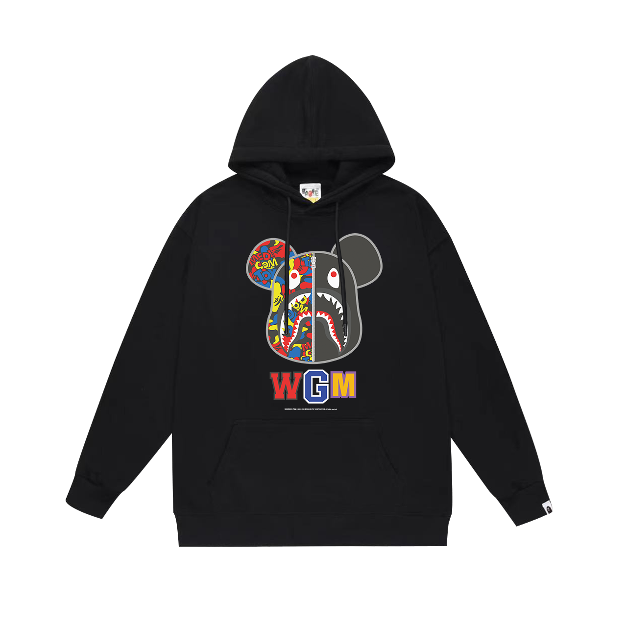 WGM Black Hoodie with Mickey Mouse Graphic Design