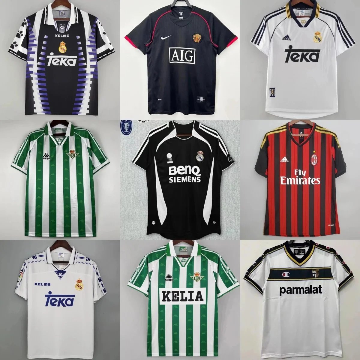 Vintage Football Jerseys Collection from Top Clubs