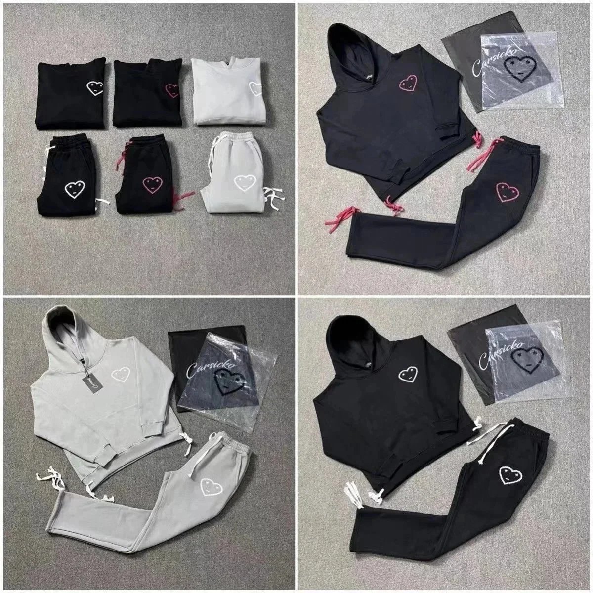 Carricko Heart Logo Hoodie and Pants Set for Women