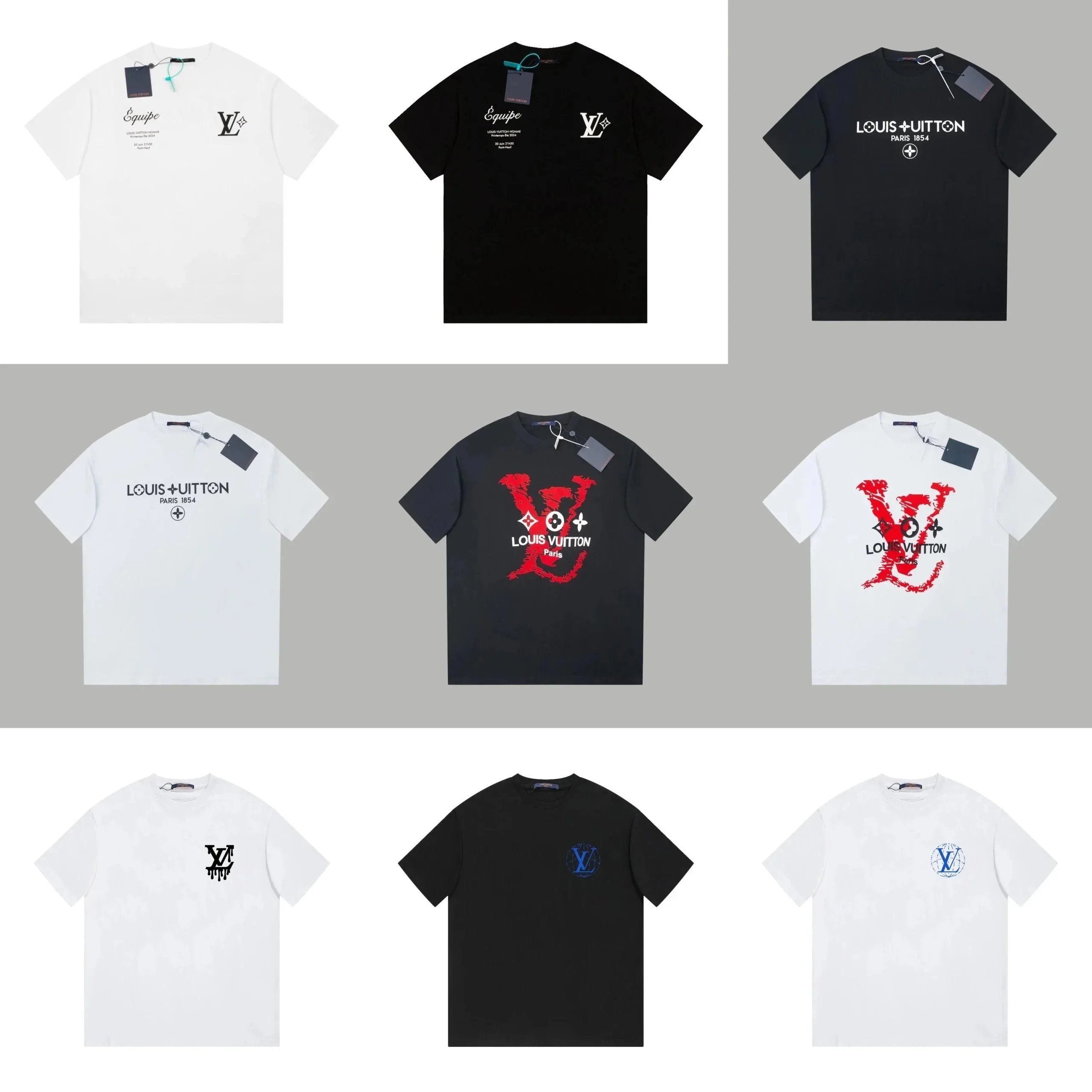 Louis Vuitton T-Shirts Men's Fashion Logo Print Casual Wear