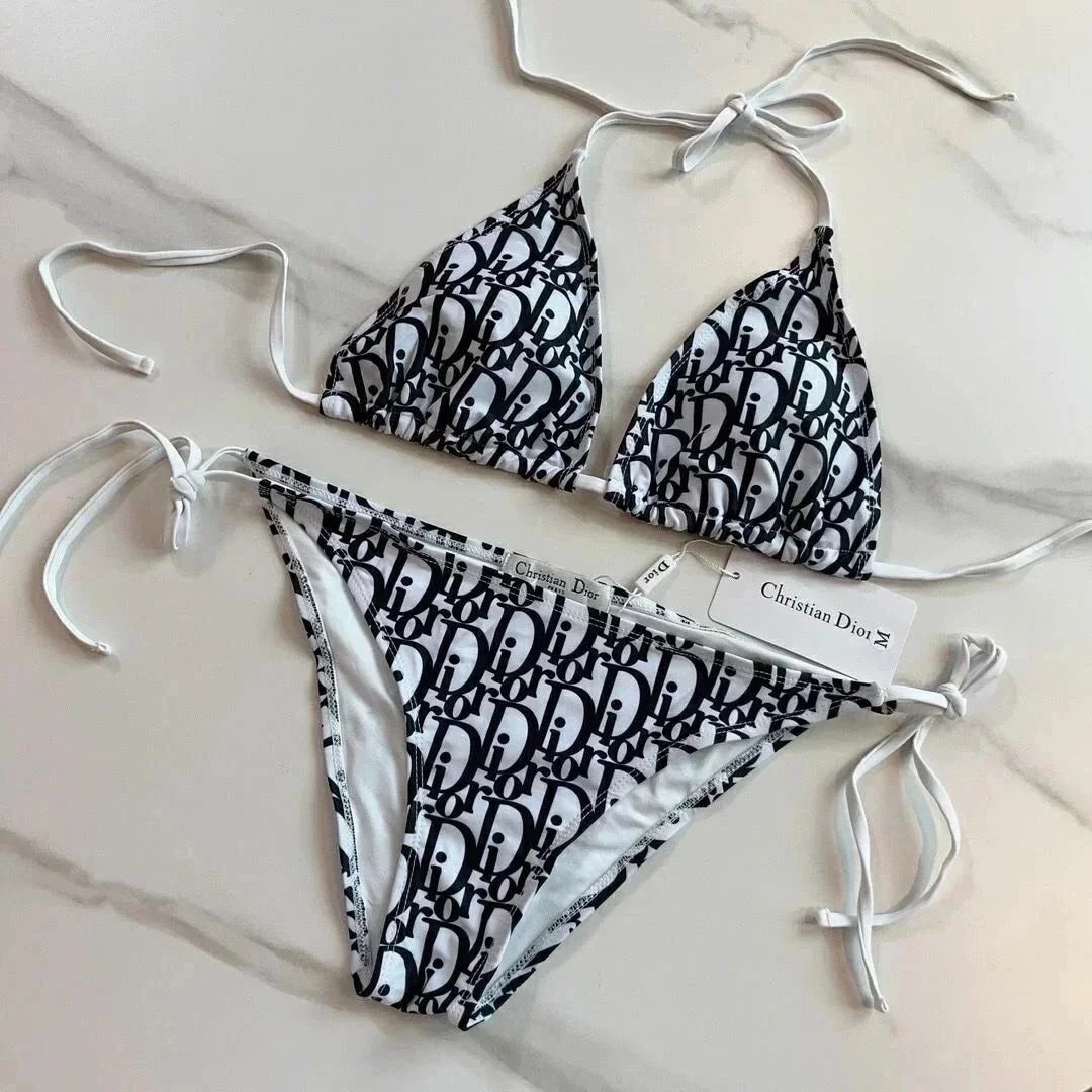 Christian Dior Oblique Print Bikini Set Women's Swimwear